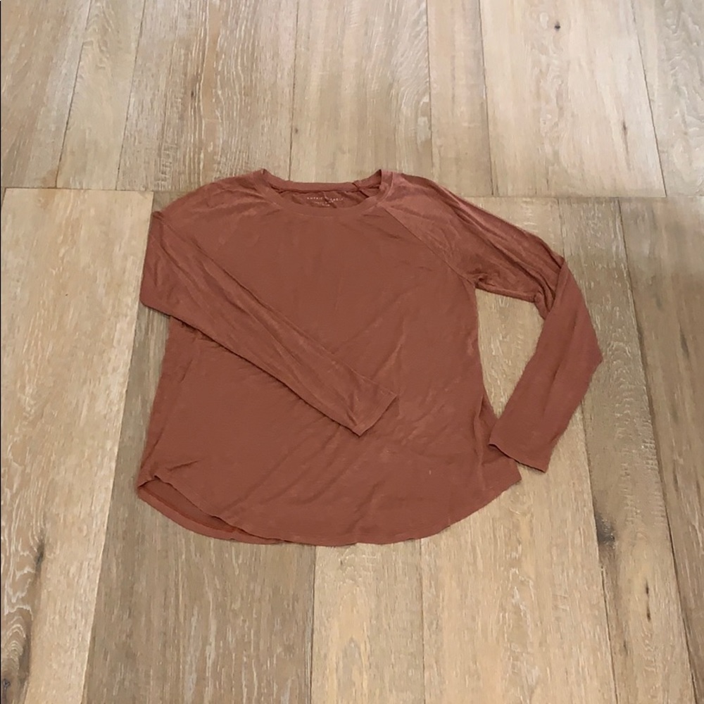 Burnt orange soft & sexy long sleeved tee